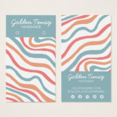 ソフトカーブブルーイヤリングジュエリー表示カード (正面&裏面)