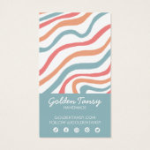 ソフトカーブブルーイヤリングジュエリー表示カード (裏面)