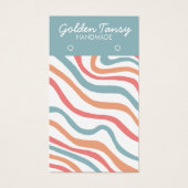 ソフトカーブブルーイヤリングジュエリー表示カード (正面)