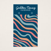 ソフトカーブブルーイヤリングジュエリー表示カード (正面)