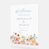 ソフトガーデンフラワーズのウェディング アクリルサイン (傾斜)