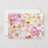 ソフトガーデン花模様ウェディングRSVP 招待状 (裏面)