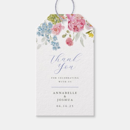 ソフトガーデン花模様結婚ズ ギフトタグ (正面)