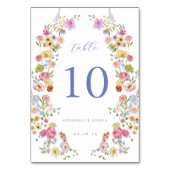 ソフトガーデン花模様結婚ズ テーブルナンバー (正面)