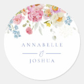 ソフトガーデン花模様結婚ズ ラウンドシール (正面)