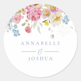 ソフトガーデン花模様結婚ズ ラウンドシール