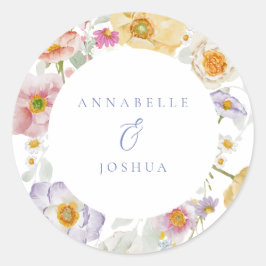 ソフトガーデン花模様結婚ズ ラウンドシール