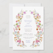 ソフトガーデン花模様結婚式招待状 招待状 (正面)