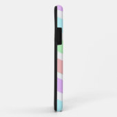 ソフトガーリーパステル色ストリップ、モノグラム。 Case-Mate iPhoneケース (裏面/右)