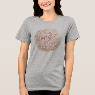 ソフトガール時代のフローラルTシャツ トライブレンドＴシャツ