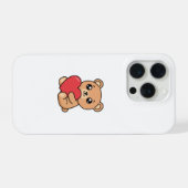 ソフトガール時代: かわいいテディベアロゴケース  iPhoneケース (裏面横)