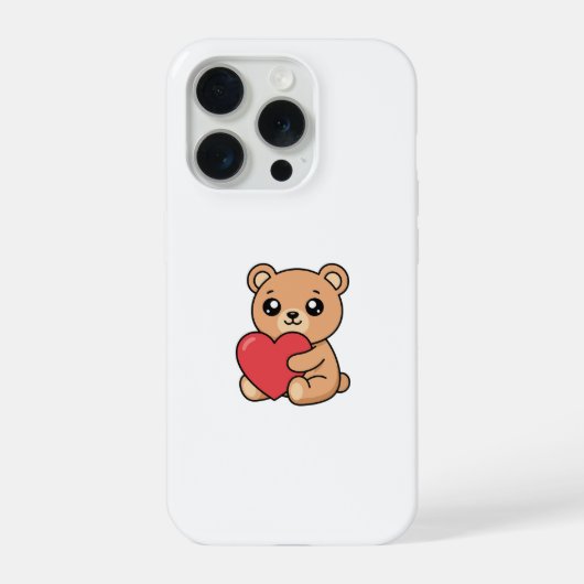 ソフトガール時代: かわいいテディベアロゴケース  iPhoneケース (裏面)