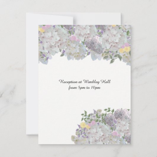 ソフトガ素朴ーデンフラワーズ結婚式招待状 招待状 (裏面)