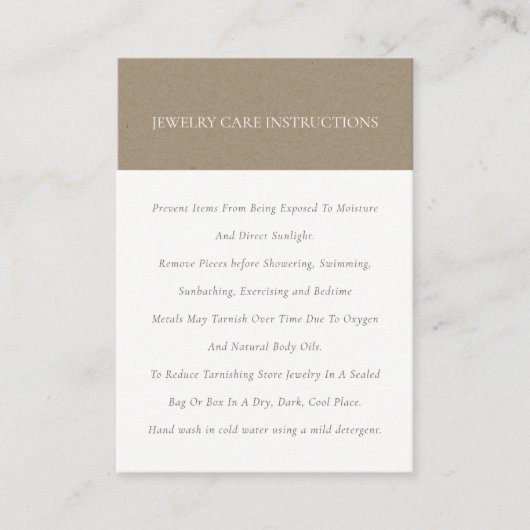 ソフトクミニマルラフトアイボリーエレガントジュエリー気に 名刺 (正面)