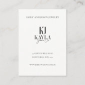 ソフトクミニマルラフトアイボリーエレガントジュエリー気に 名刺 (裏面)