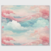 ソフトクラウド波のラッピング紙 ラッピングペーパー (フラット)
