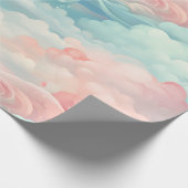 ソフトクラウド波のラッピング紙 ラッピングペーパー (角)