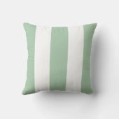 ソフトクラシックグリーン白5枚の縦ストリップ クッション (裏面)