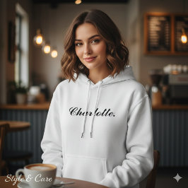 ソフトクラシック名前をカスタムするにおける女性用スタイルフード付きスウェットシャツ パーカ