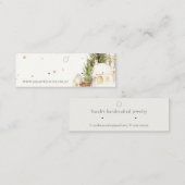 ソフトクリスマスツリーハウススノーイヤリングスタッドホルダー スキニー名刺 (正面/裏面)