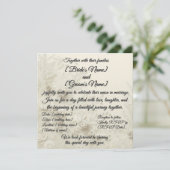 ソフトクリーミーなレースデザイン&フローラ結婚式招待状 招待状 (スタンド正面)