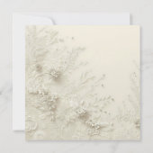 ソフトクリーミーなレースデザイン&フローラ結婚式招待状 招待状 (裏面)