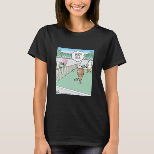 ソフトクリームのテニス Tシャツ (正面)