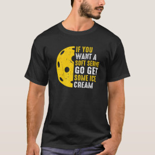 ソフトクリームのパドルボールスポーツピックボール Tシャツ