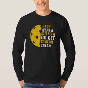 ソフトクリームのパドルボールスポーツピックボール Tシャツ