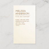 ソフトクリームアイボリーミニマモダンリストプロフェッショナル 名刺 (裏面)