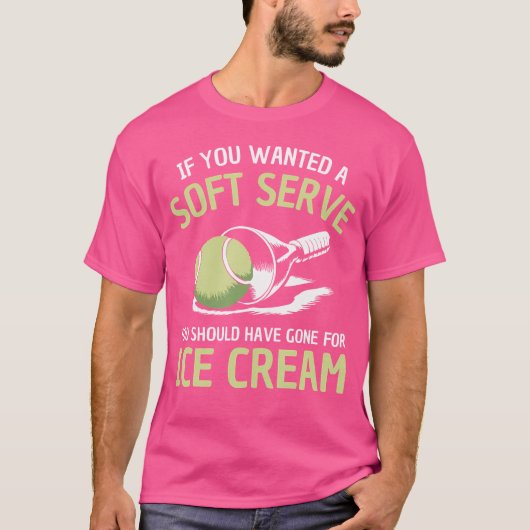 ソフトクリームテニスマッチ テニスコーチ Tシャツ (正面)