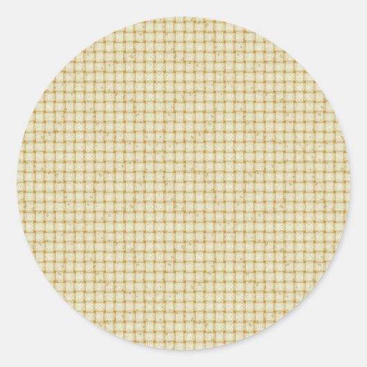 ソフトクリームバスケット織りデザインシール ラウンドシール (正面)