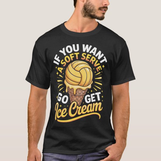 ソフトクリームバレーボール Tシャツ (正面)
