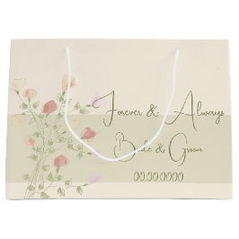 ソフトクリームピンクグリーン及び桃 ラージペーパーバッグ