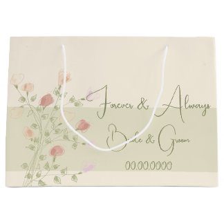 ソフトクリームピンクグリーン及び桃 ラージペーパーバッグ