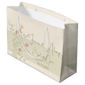 ソフトクリームピンクグリーン及び桃 ラージペーパーバッグ (裏面アングル)