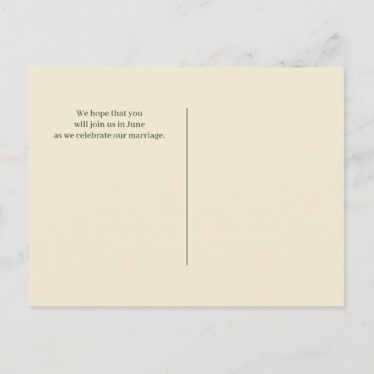 ソフトクリームホワイトパステルアジサイフローラ救日付 案内ポストカード (裏面)