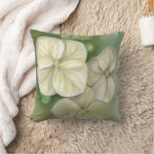 ソフトクリームホワイトパステルアジサイフローラ クッション (ブランケット)