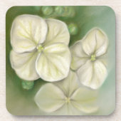 ソフトクリームホワイトパステルアジサイフローラ コースター (正面)