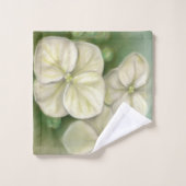 ソフトクリームホワイトパステルアジサイフローラ バスタオルセット (ウォッシュタオル)