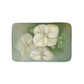 ソフトクリームホワイトパステルアジサイフローラ バスマット (正面)