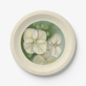 ソフトクリームホワイトパステルアジサイフローラ ペーパープレート (正面)