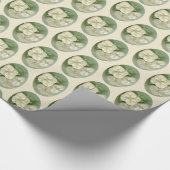 ソフトクリームホワイトパステルアジサイフローラ ラッピングペーパー (角)