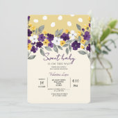ソフトクリーム | カラフルな花のベビーシャワー 招待状 (スタンド正面)