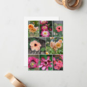 ソフトクリーム&ピンクフラワーコラージュ ノートカード (正面/裏面インサイチュ)