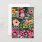 ソフトクリーム&ピンクフラワーコラージュ ノートカード (正面/裏面)