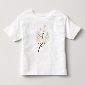  ソフトクリーム マグノリアの花の枝 グラフィックと トドラーTシャツ