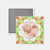 ソフトグかわいらしリーンカスタムクリスマスフォト写真 マグネット (正面/裏面)