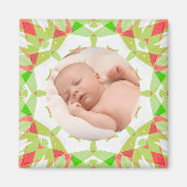 ソフトグかわいらしリーンカスタムクリスマスフォト写真 マグネット (正面)