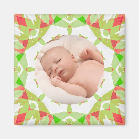 ソフトグかわいらしリーンカスタムクリスマスフォト写真 マグネット (正面)